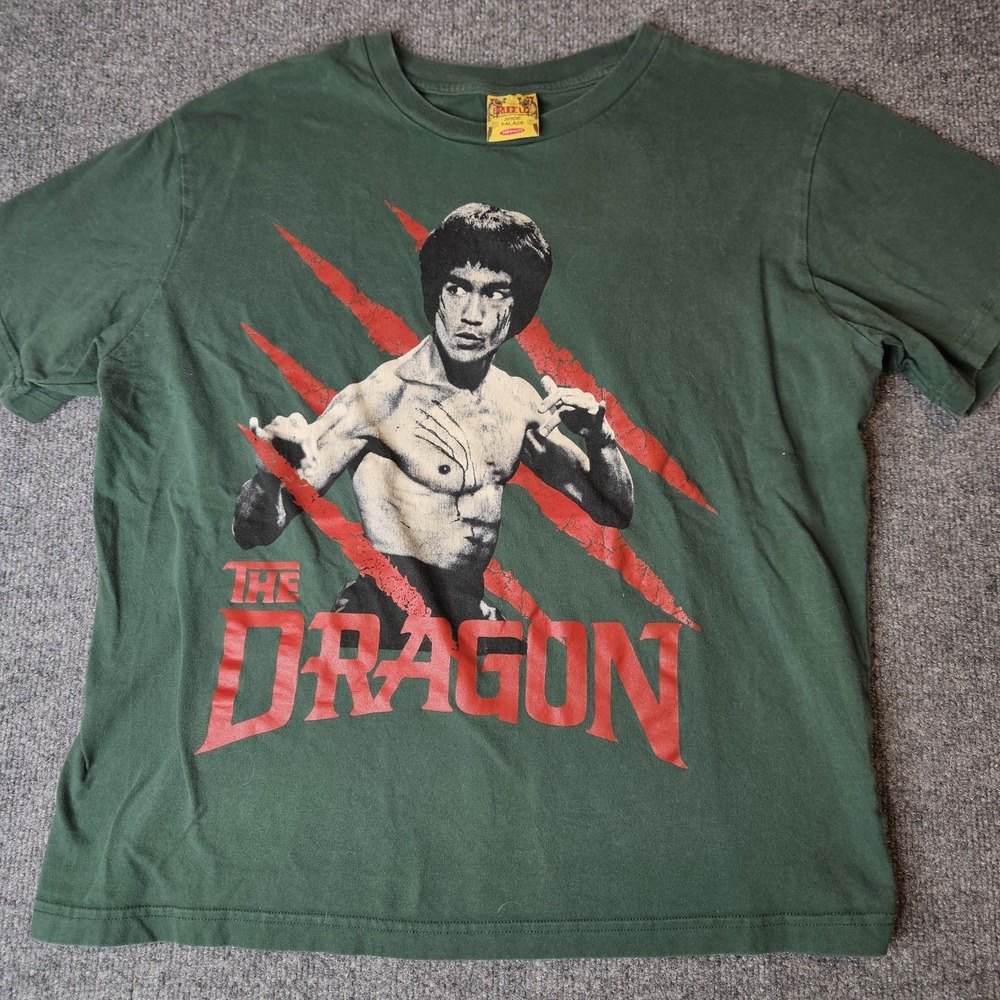 Bruce Lee X Shoe Palace Dragon Tshirt Green Size Medium Martial Arts